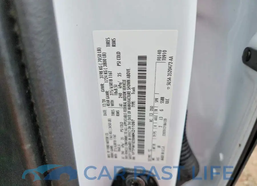 1FTFW1E59MKD11097# 12
