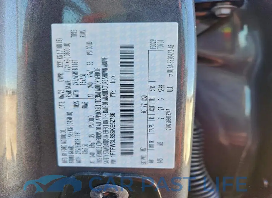 1FTFW3L85SKE52786# 12
