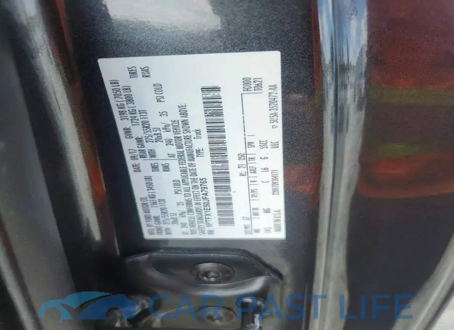 1FTFX1E50JFA79765# 12