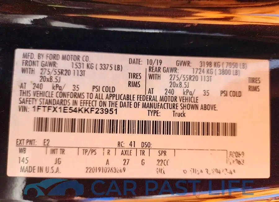 1FTFX1E54KKF23951# 13