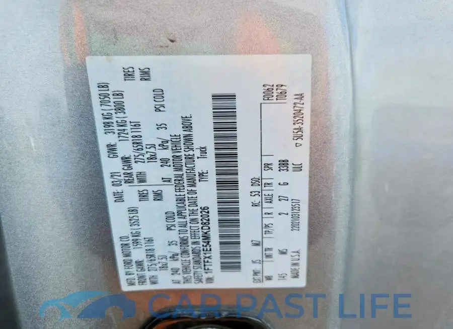 1FTFX1E54MKD82026# 13