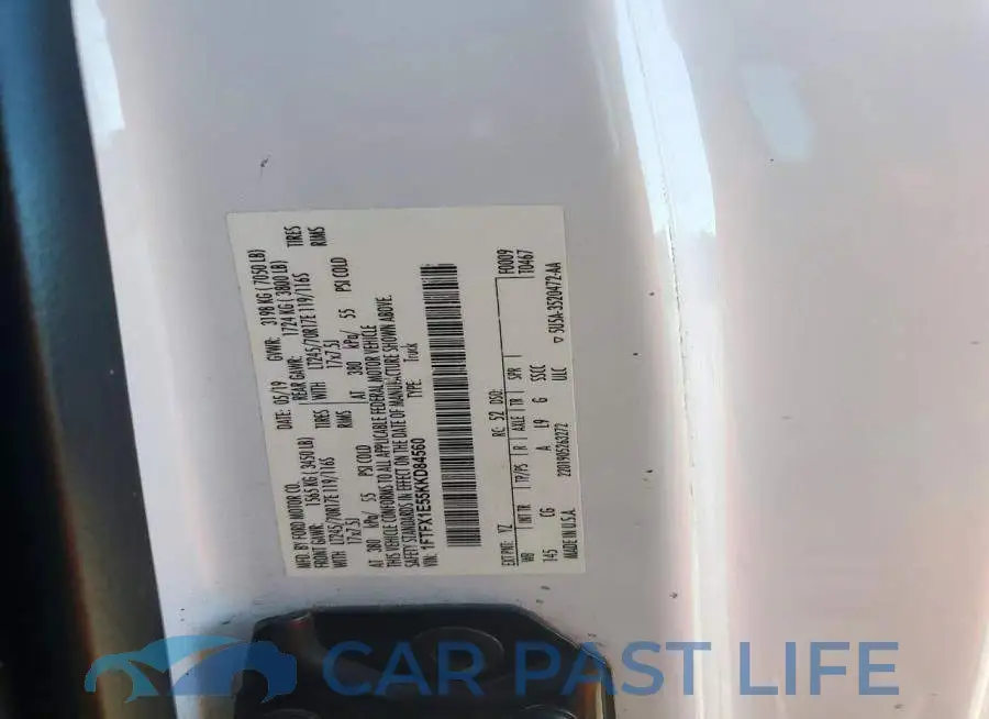 1FTFX1E55KKD84560# 12