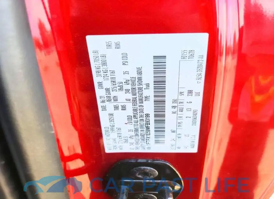1FTFX1E59MFB93199# 12