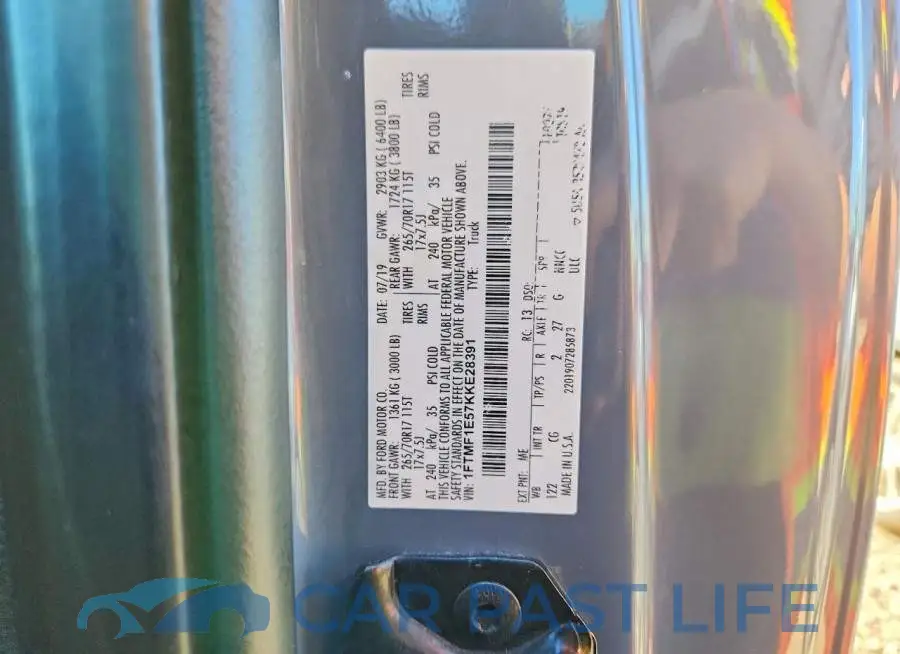 1FTMF1E57KKE28391# 12