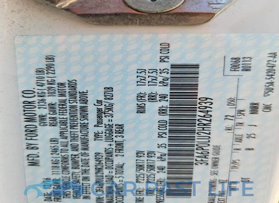3FA6P0LU2HR264939# 12