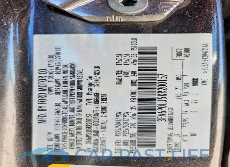 3FA6P0LU5KR200157# 12