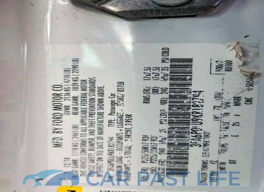 3FA6P0LU9KR182794# 12