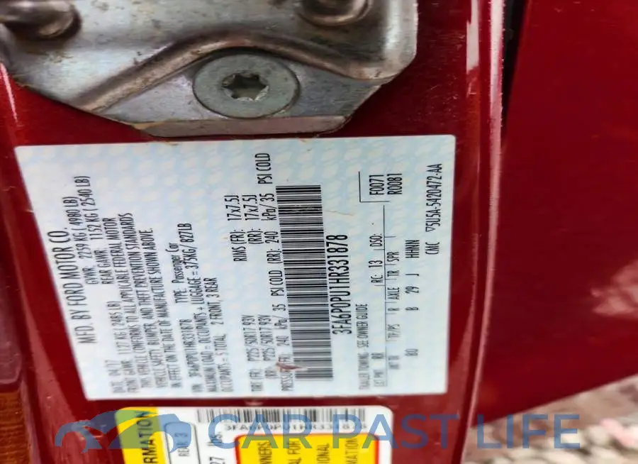 3FA6P0PU1HR331878# 12