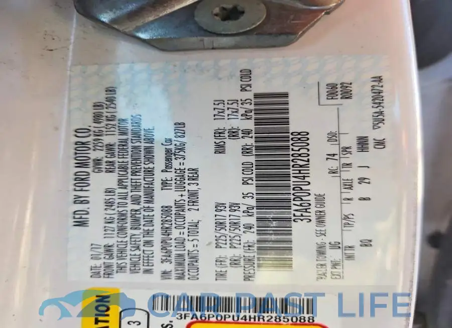 3FA6P0PU4HR285088# 12