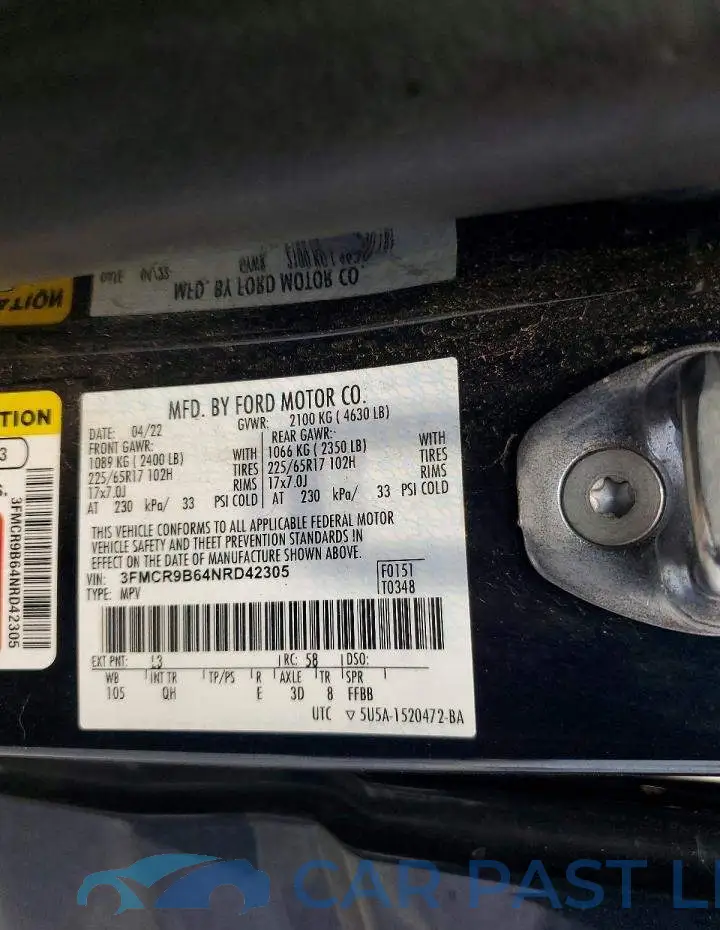 3FMCR9B64NRD42305# 14
