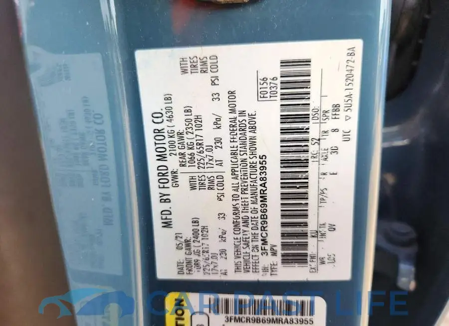 3FMCR9B69MRA83955# 12
