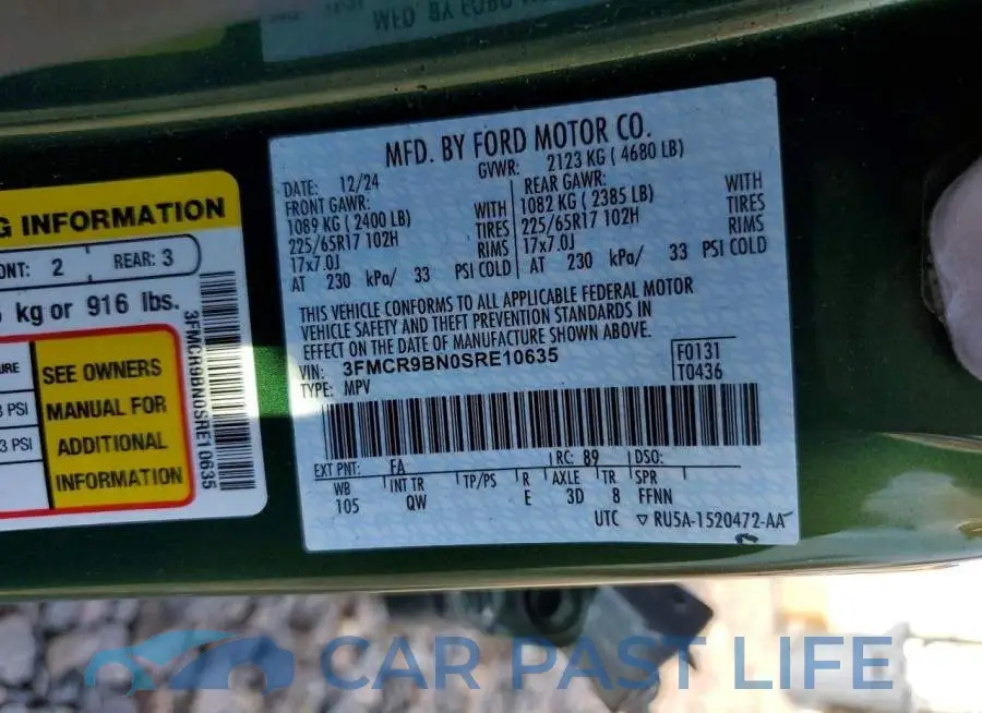 3FMCR9BN0SRE10635# 14