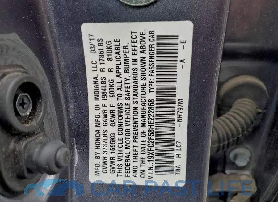 19XFC2F58HE222868# 12