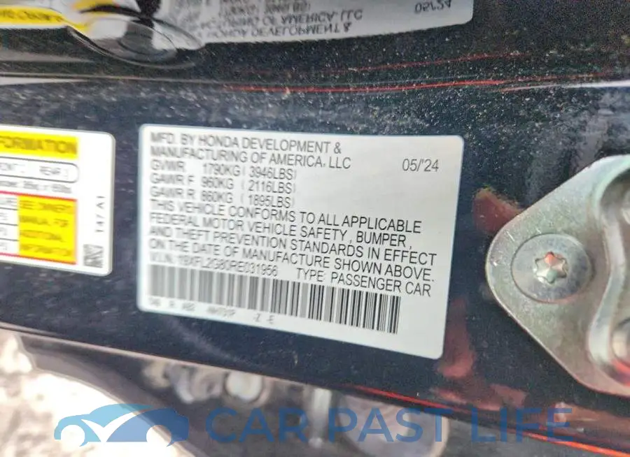 19XFL2G80RE031956# 12