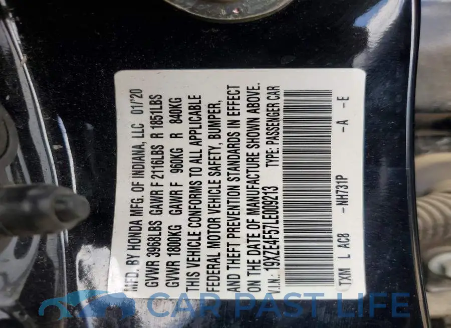 19XZE4F57LE009213# 12