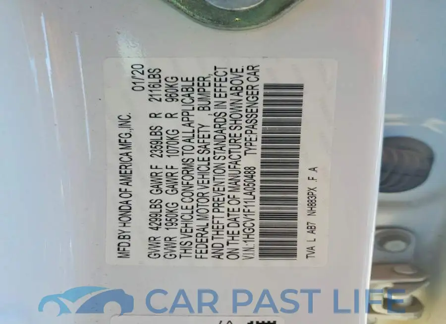 1HGCV1F11LA050488# 13