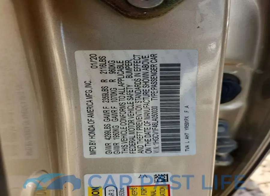 1HGCV1F46LA050030# 13