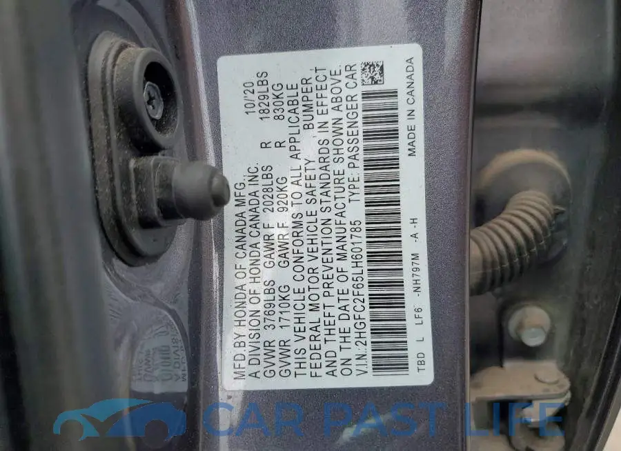 2HGFC2F65LH601785# 12
