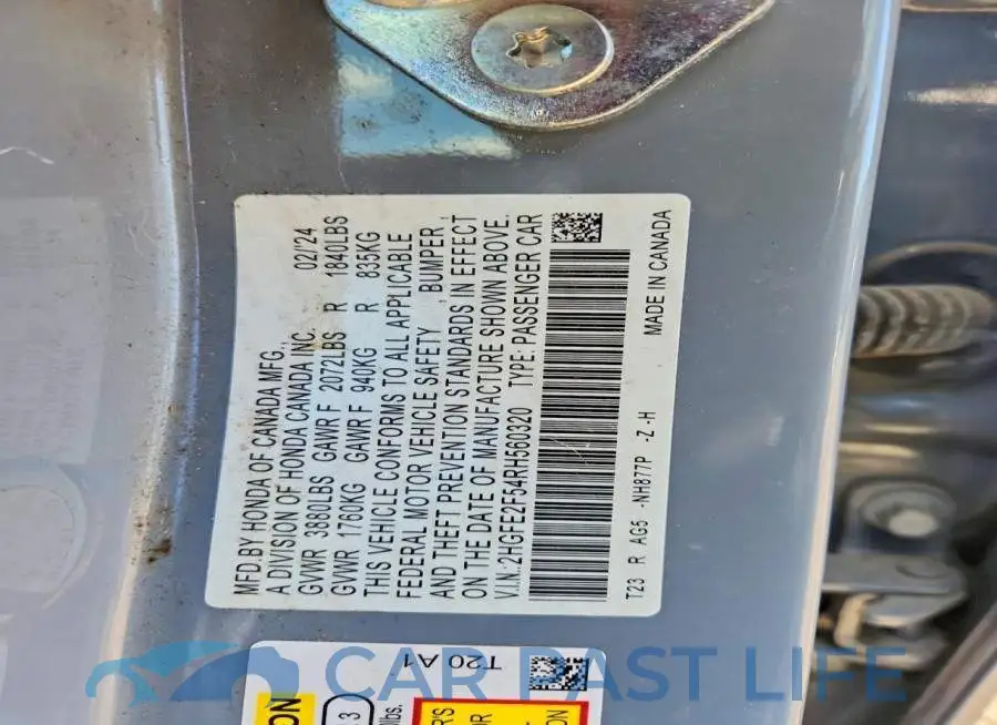 2HGFE2F54RH560320# 12