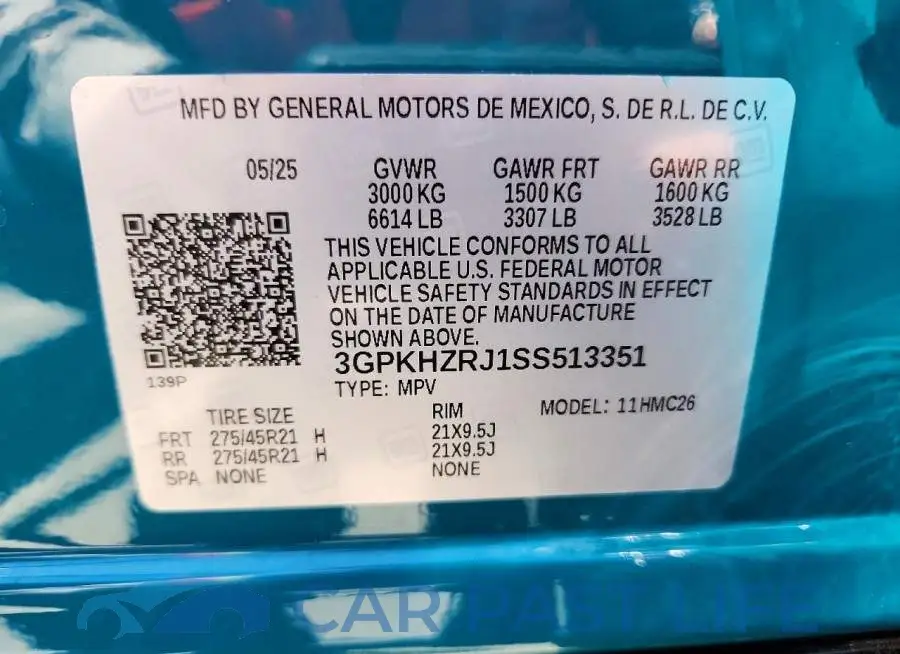 3GPKHZRJ1SS513351# 12