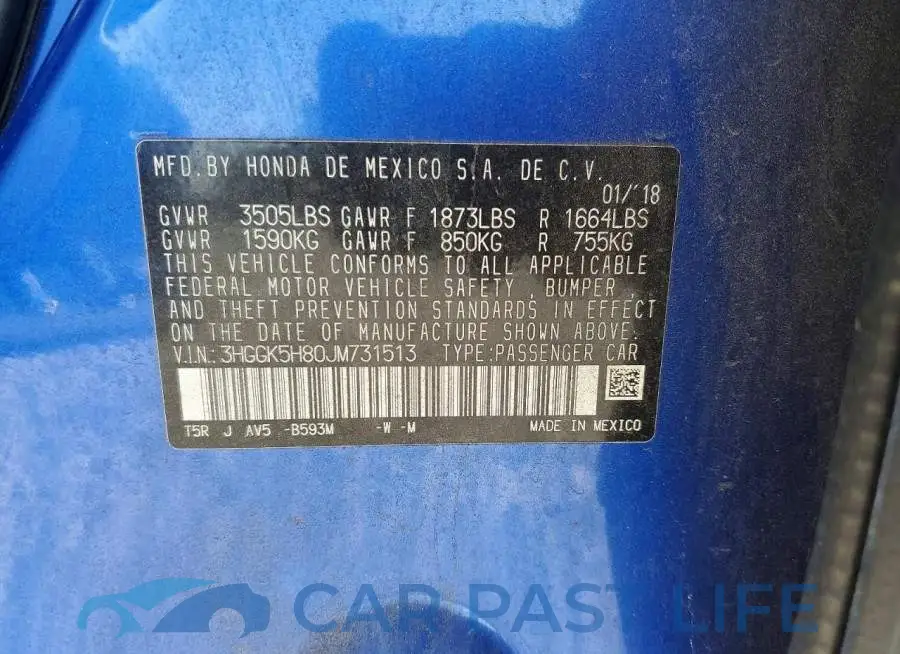 3HGGK5H80JM731513# 12