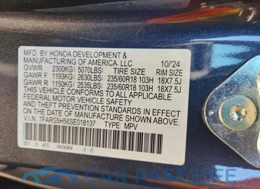 7FARS5H56SE018137# 14