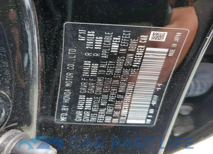 JHMCR6F55HC026921# 14