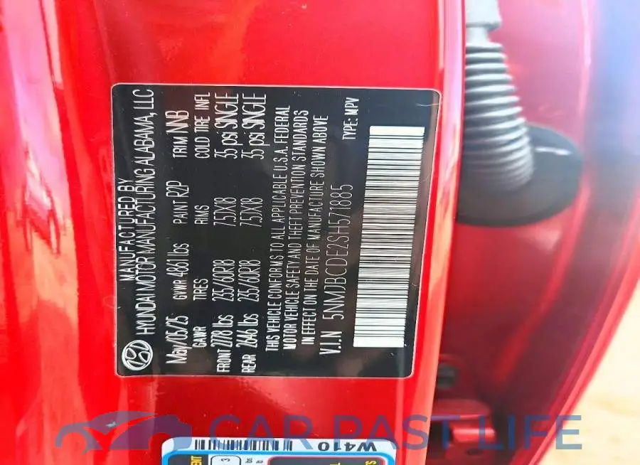 5NMJBCDE2SH571885# 13