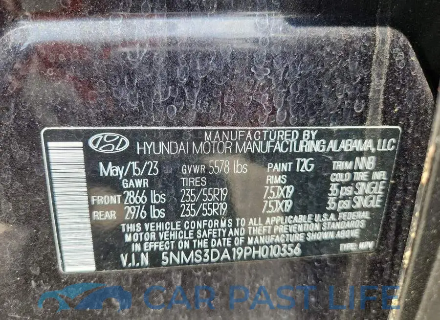 5NMS3DA19PH010356# 14