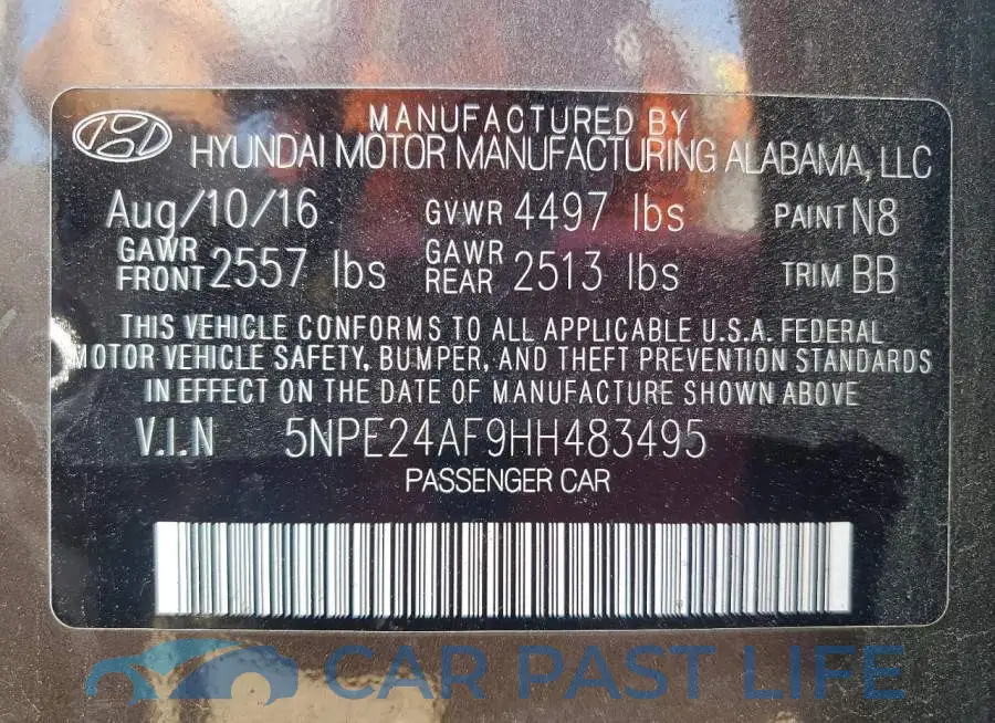 5NPE24AF9HH483495# 12