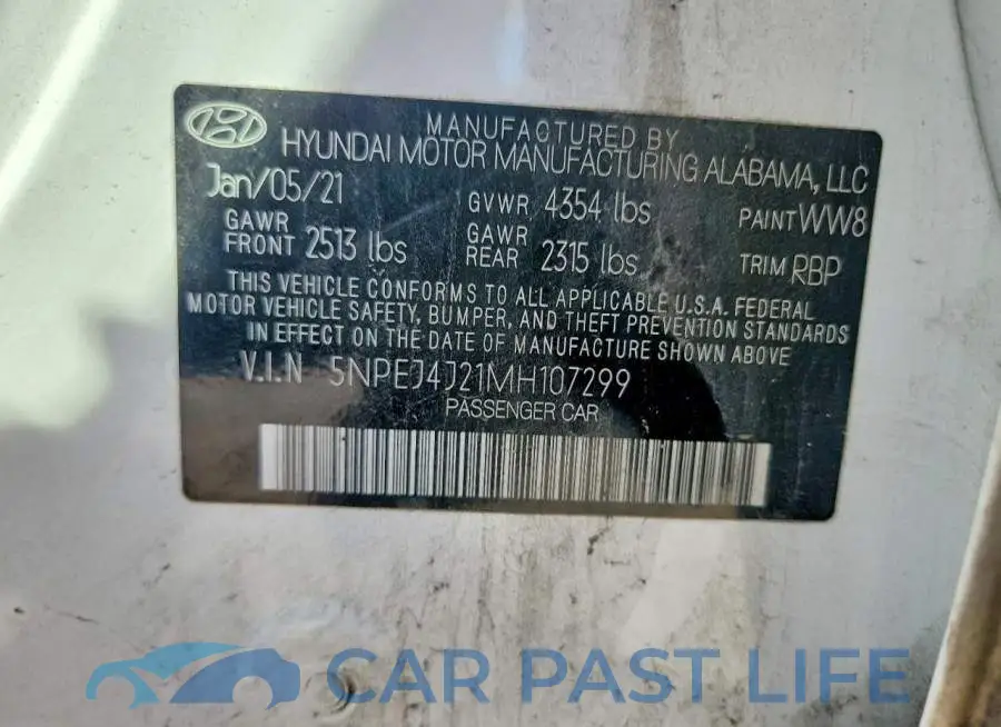 5NPEJ4J21MH107299# 13