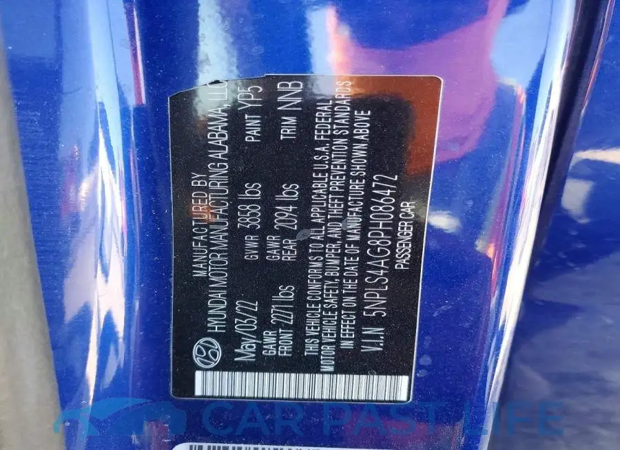 5NPLS4AG8PH086472# 13