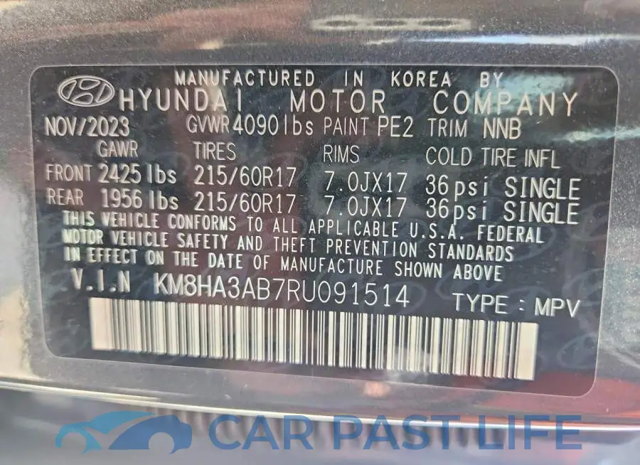 KM8HA3AB7RU091514# 13