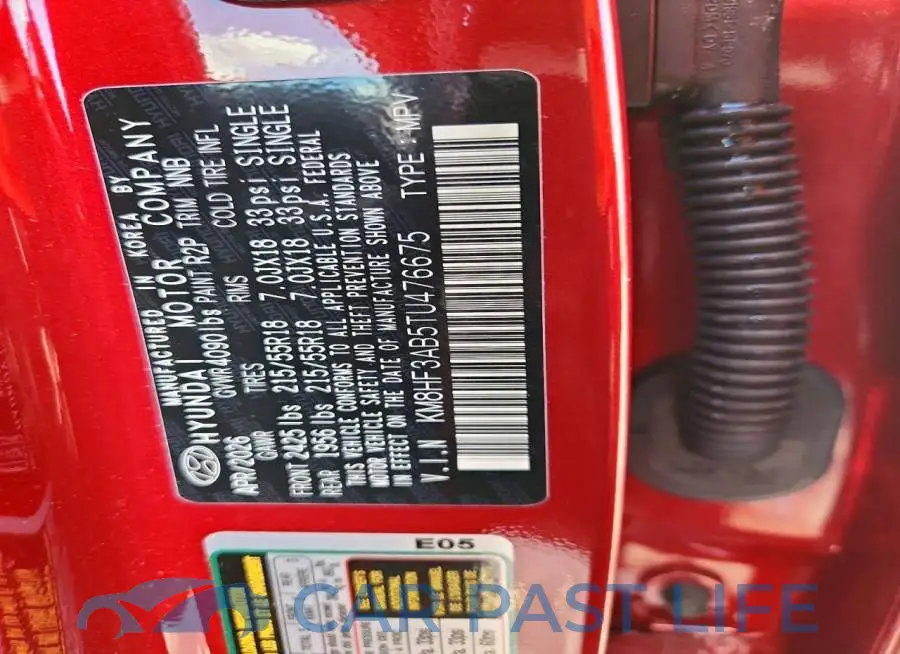 KM8HF3AB5TU476675# 14