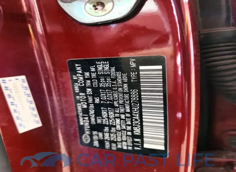 KM8J3CA4XHU278886# 13