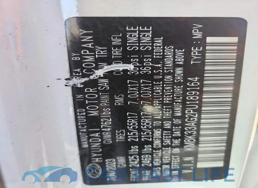 KM8K33AG2PU189164# 14