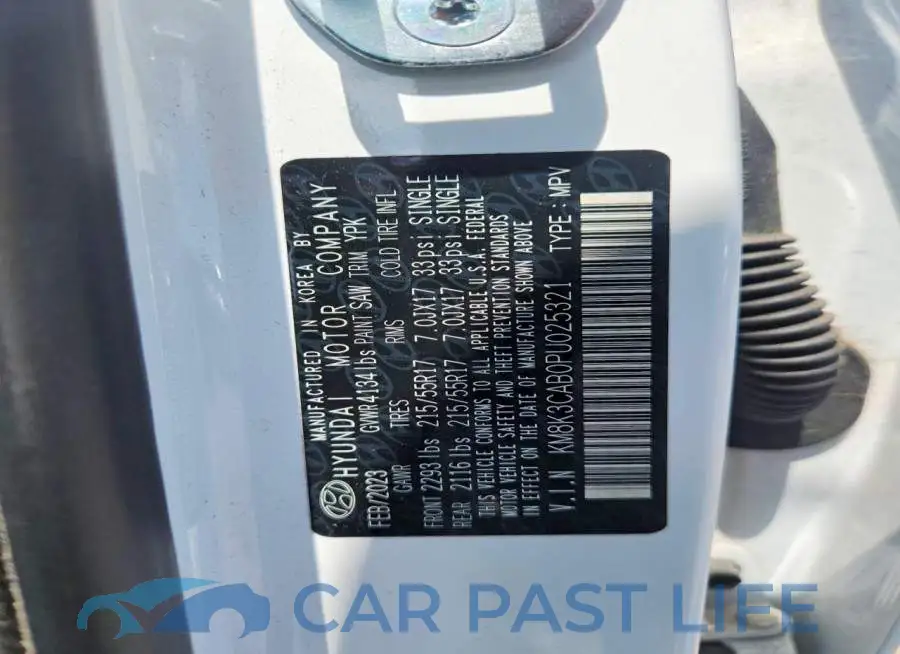 KM8K3CAB0PU025321# 12