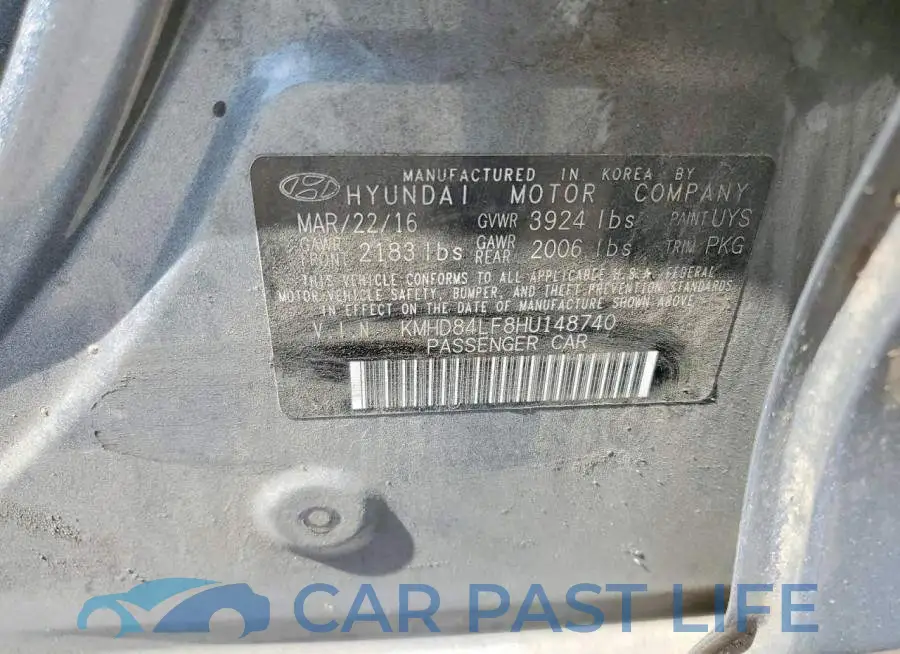 KMHD84LF8HU148740# 12