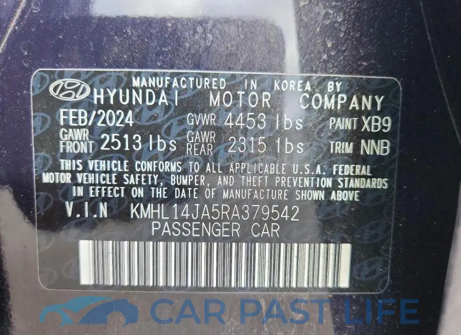 KMHL14JA5RA379542# 12