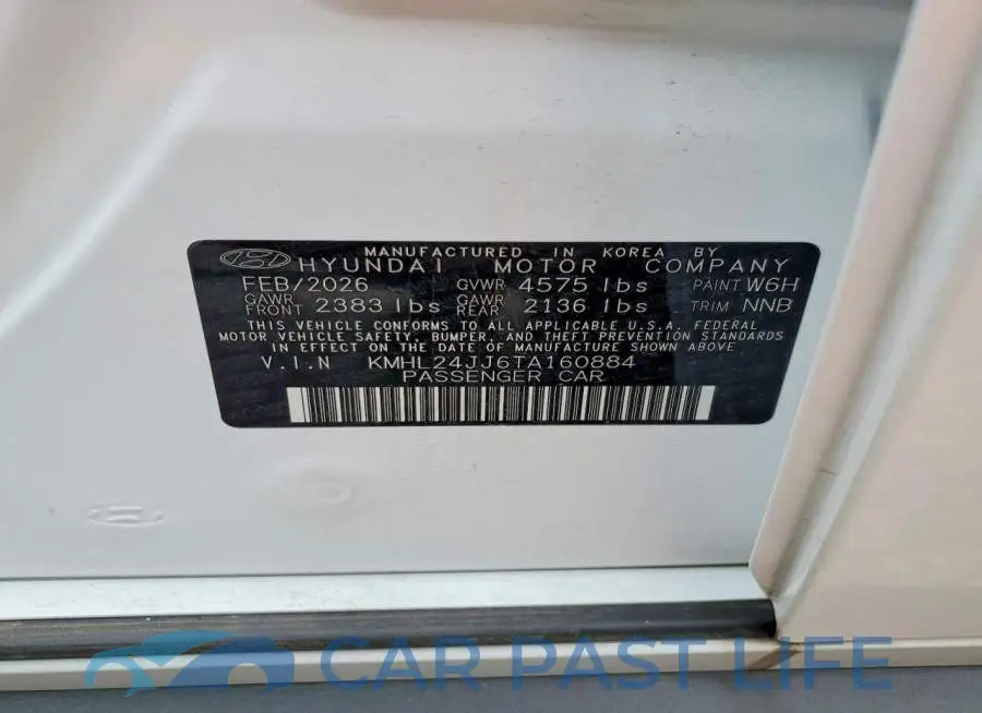 KMHL24JJ6TA160884# 13