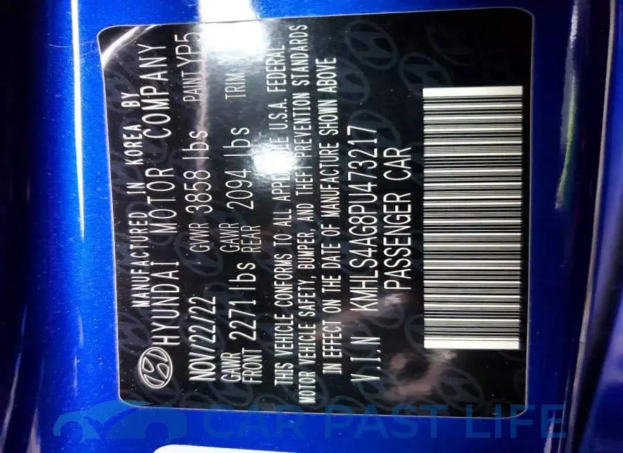 KMHLS4AG8PU473217# 12