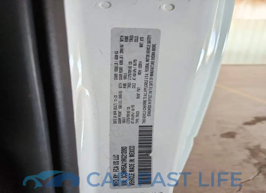 3C6MR5AJ1RG212093# 12