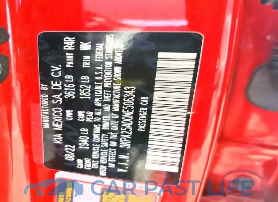3KPA25AD0NE506343# 12
