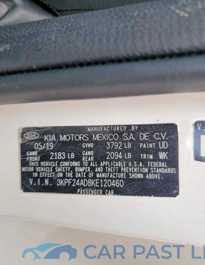 3KPF24AD8KE120460# 12