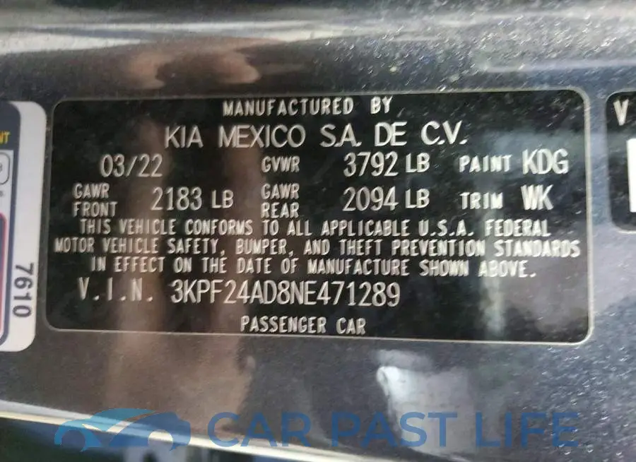 3KPF24AD8NE471289# 13