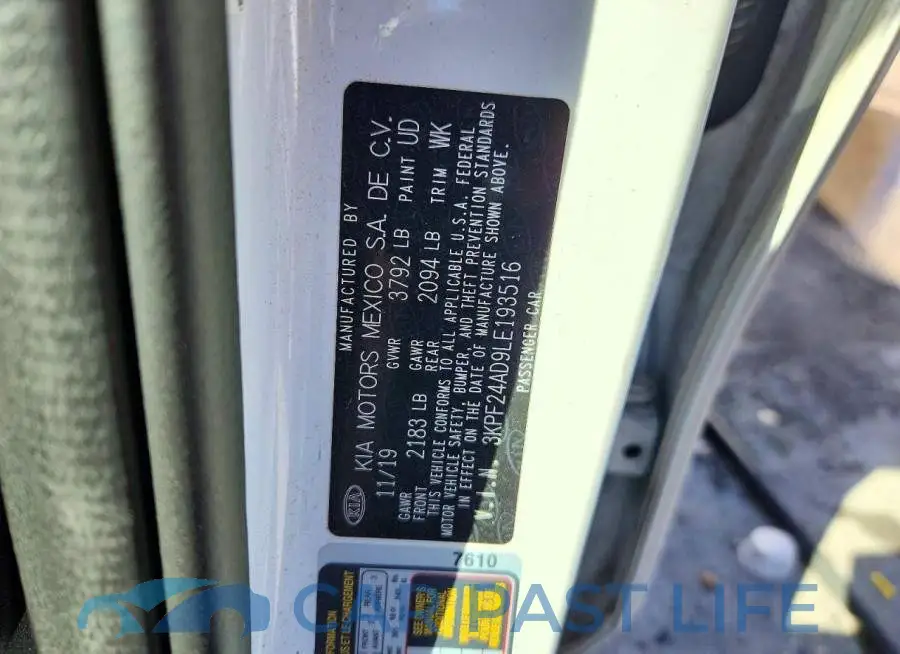 3KPF24AD9LE193516# 13