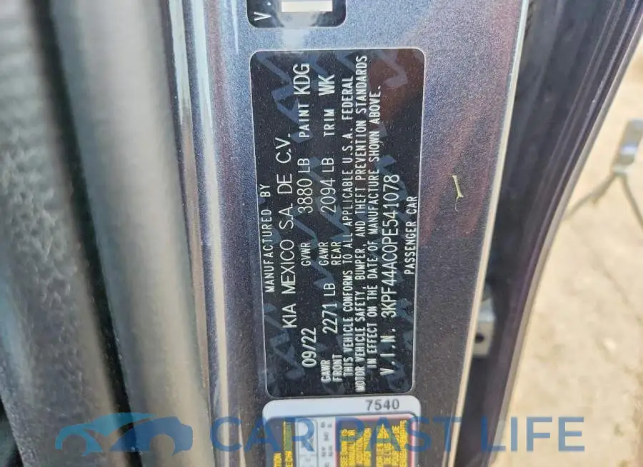 3KPF44AC0PE541078# 12