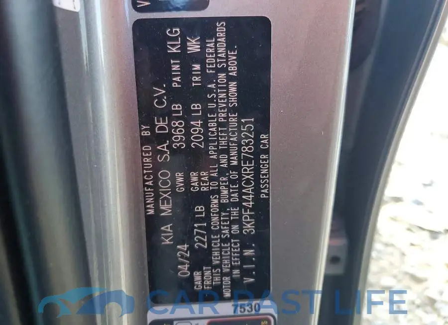 3KPF44ACXRE783251# 13