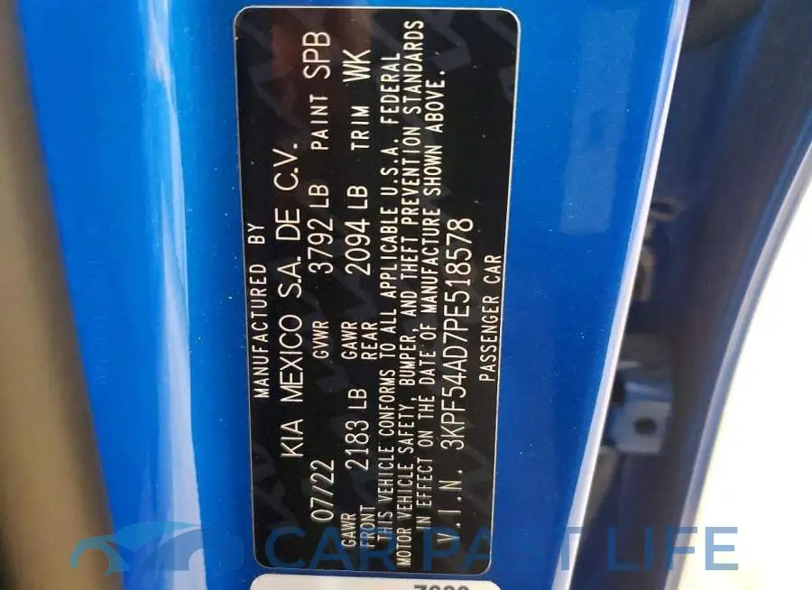 3KPF54AD7PE518578# 12