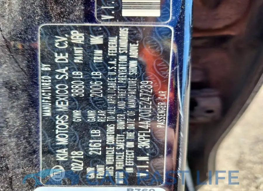 3KPFL4A70JE247239# 12